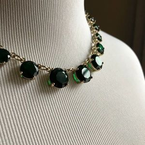 Lord and Taylor Green Chrystal Necklace